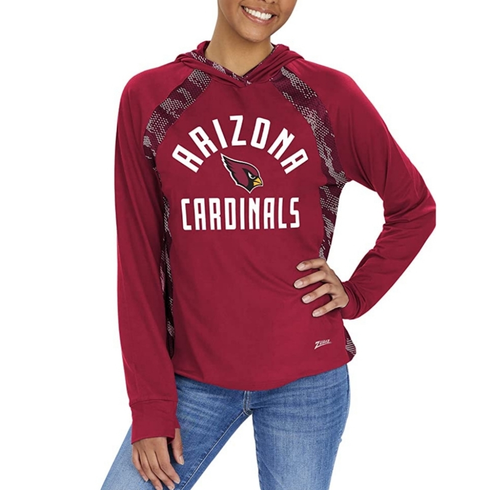NWT Zubaz/ Arizona Cardinals/ Zubaz Elevated Lightweight Hoodie, Women's XS
